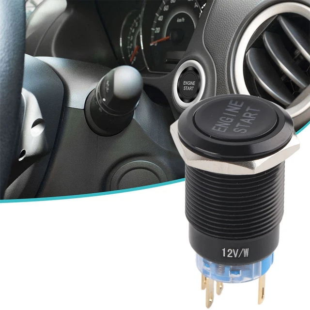 Nuovo avviamento motore auto impermeabile 12 V pulsante interruttore accensione avviamento nero zi
