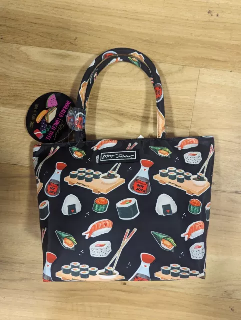 Betsey Johnson Insulated Sushi Lunch Tote Bag Gusseted Zipper Closure NWT  Lightw