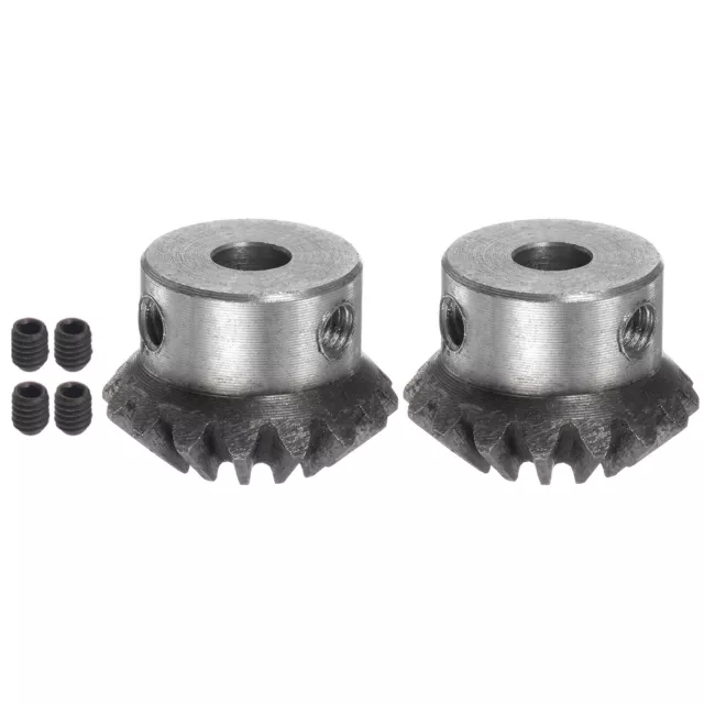 2pcs Bevel Gears 1.5M 16 Teeth 6mm Shaft Hole Tapered Bevel Pinion Gear