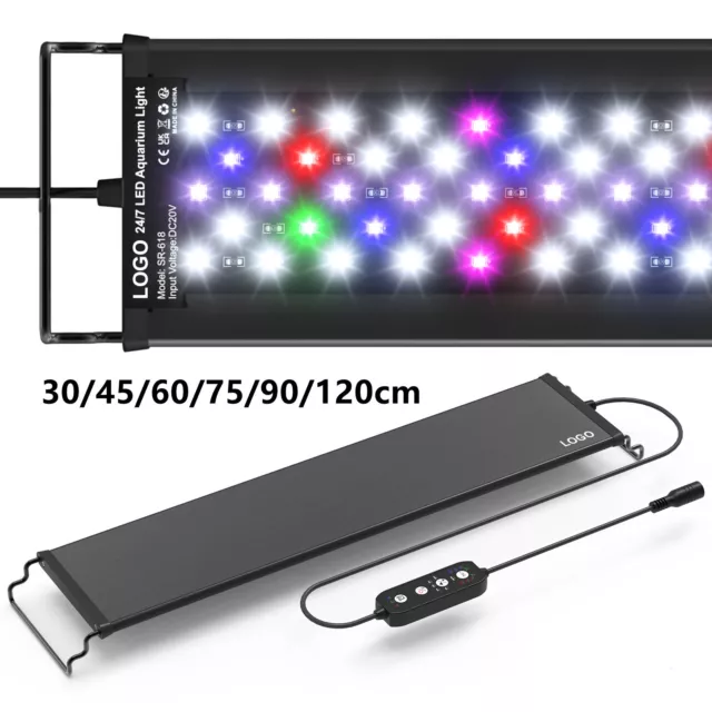 24/7 Alloy LED Aquarium Light for Plant Full Spectrum Fish Tank Light with Timer
