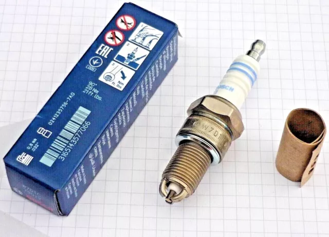 Bosch W7Dtc Super Multielettrodo 0,8 mm candela spark plug NUOVO IMBALLO ORIGINALE 0241235756