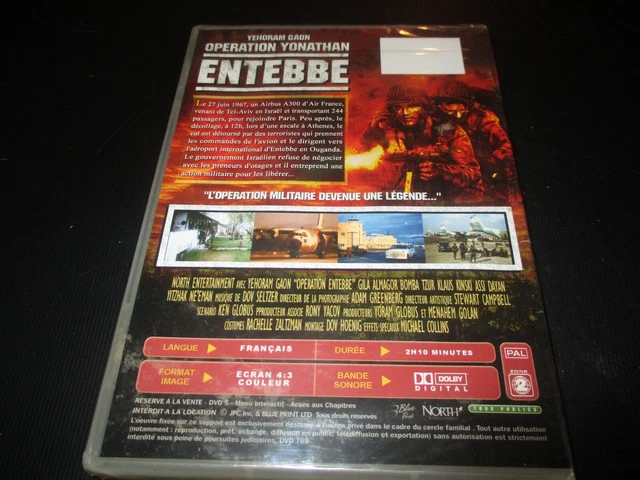 RARE! DVD NEUF "OPERATION YONATHAN ENTEBBE" Yehoram GAON, Klaus KINSKI 2
