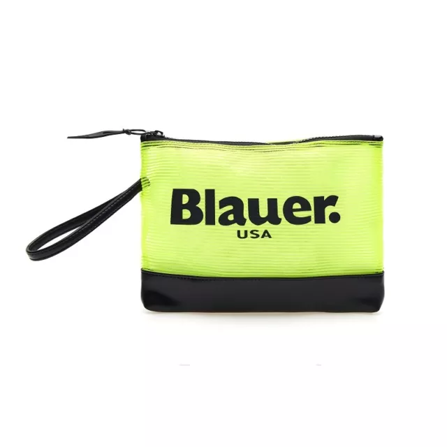 Bolso de Mano BLAUER S4LOLA06 / Mes Amarillo Con Logo Negro Perforado Unisex