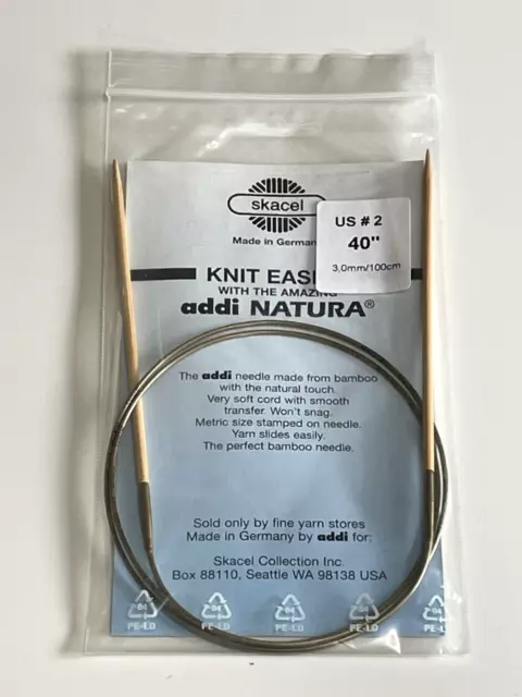 addi Natura® Bamboo Circular Needles Skacel USA US 10 (6.0mm) 60  inch(150cm)
