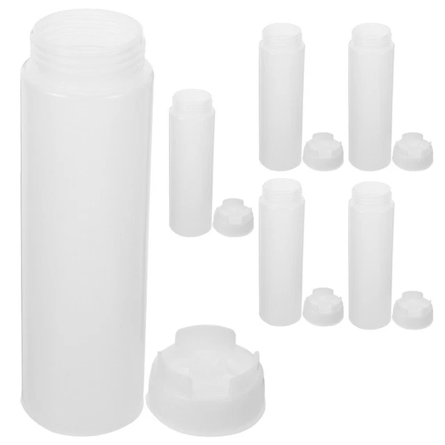 6 pz condimento per condimento bottiglie spremere doppio foro ketchup senape