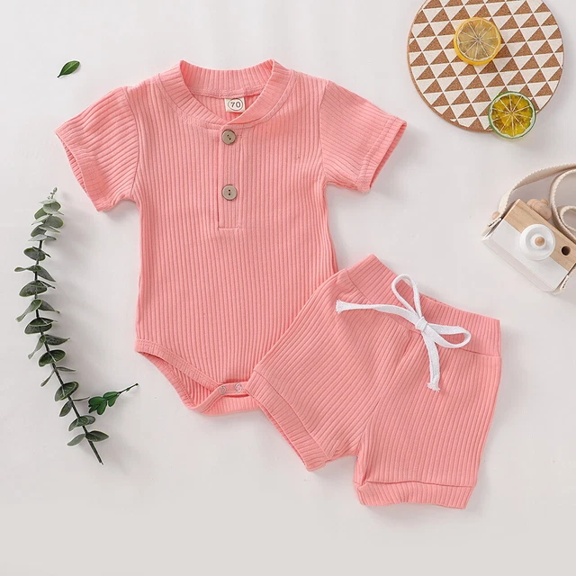 Tuta pantaloncini pantaloni abiti estivi neonato bambina 4