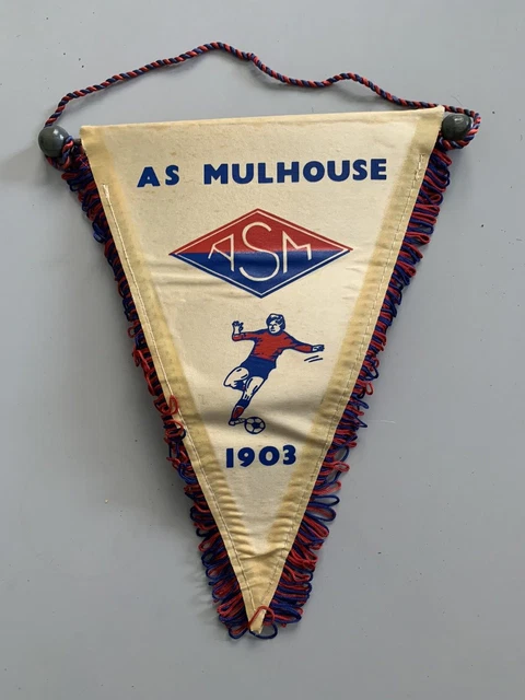 Fanion Vintage FC Mulhouse 1893 – Grand Format – Wimpel Banderín – Club Français