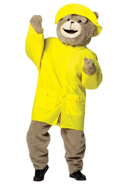 Adult Ted 2 Official Mascot Halloween Cosplay Costume Rain Slicker And Hat Kit