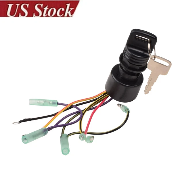 IGNITION SWITCH W/KEYS 87-17009A5 A2 for Mercury Outboard 3-Pos 6-Wire ...