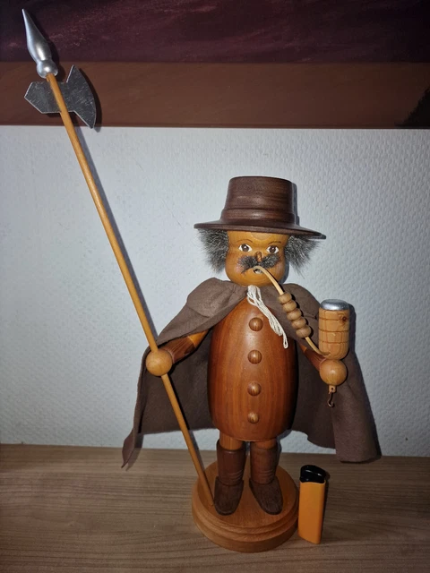 großer Räuchermann Nachtwächter Erzgebirge ? Holz Räuchermännchen xxl 35 cm