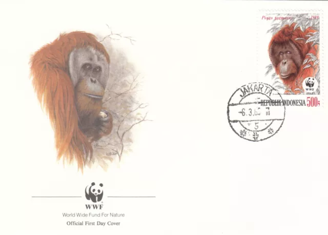 (110878) Orangutan WWF Indonesia FDC 1989