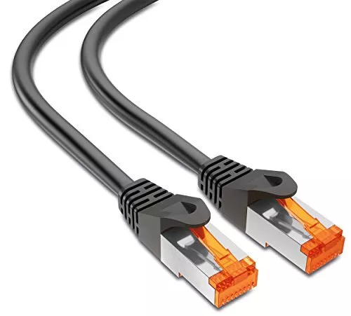 Mumbi Câble LAN 0,5 m CAT 6 Câble réseau blindé F/UTP CAT6 Câble de raccordement