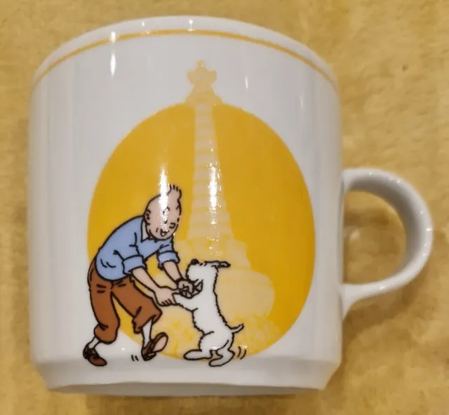 Original Tintin mug 1990s Tibet range, by Tables Couleurs licensed by Herge