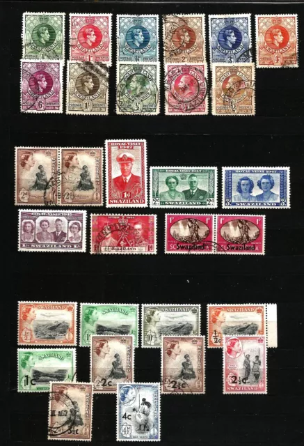 SWAZILAND 1933/61 collection of MH & used stamps