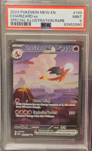 PSA 9 Charizard ex Special Illustration Rare 199/165 - Pokémon 151