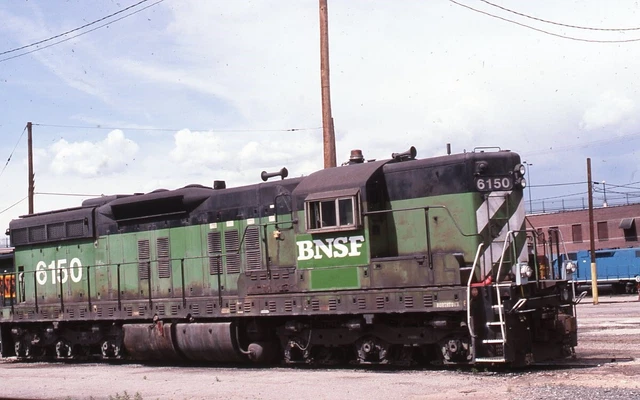 BNSF SD9 6150 Orig Kodachrome Slide 2002