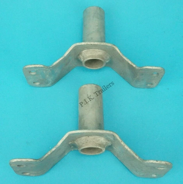 2 X Ramp Hinge Fasteners With Shank & Handle - Zinc Plated For Ifor Trailer & Horse Box, 16mm Coarse Thread