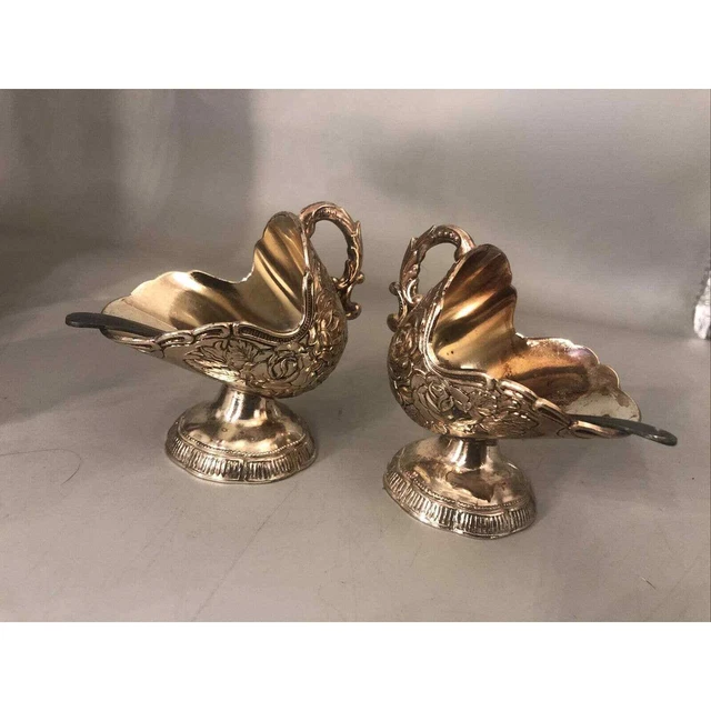 Set of VINTAGE Delli Inc. SILVER PLATE Sugar Scuttle Porter Caddy w/Scoops