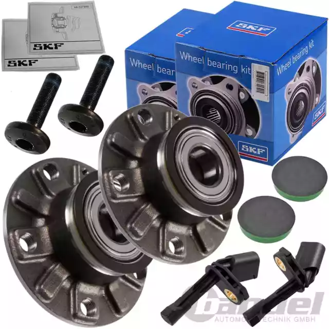 2 SKF Roue Hub + Capteur ABS Arrière Li + Ré pour Audi A3 8P VW Golf 5+6 León