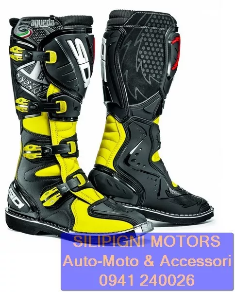 SIDI AGUEDA GIALLO FLUO-NERO Stivali OFF ROAD Cross Enduro Fluo Yellow Black