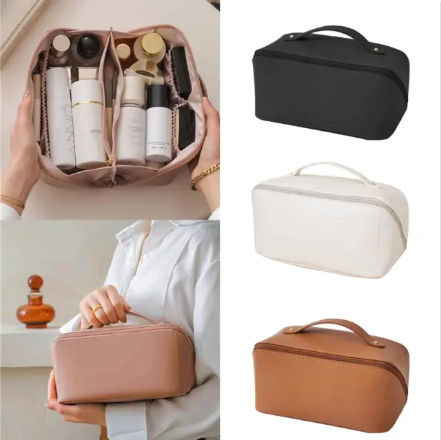 Large Capacity Toiletry Cosmetic Vanity Storage Pouch Travel Make-Up Cases & Bag