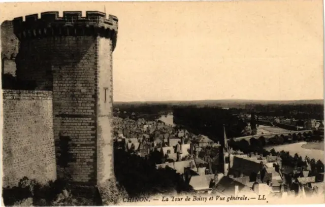 CPA CHINON - La Tour de Boissy and General View (229533)