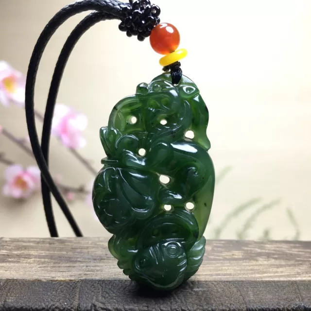 Chinese Natural Hetian Jade Hand Carved Exquisite Pendants-Jasper Money Pixiu