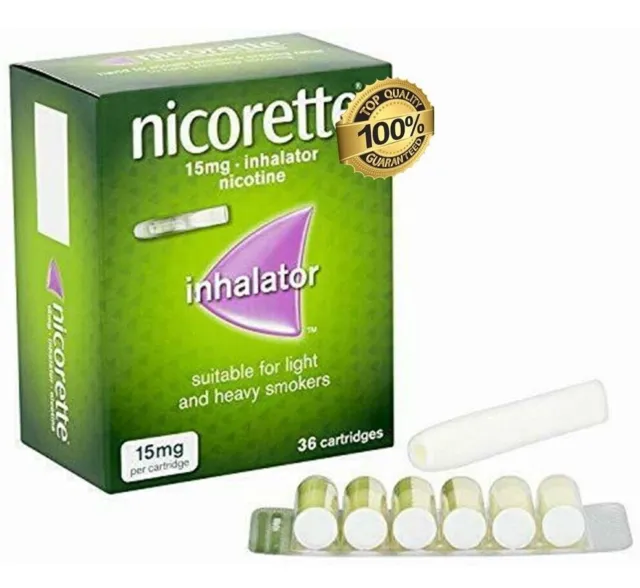 Nicorette Inhalateur 15mg De 36 Cartouches Paquets 1 2 3 9 6 12 18 Exp 09/2026