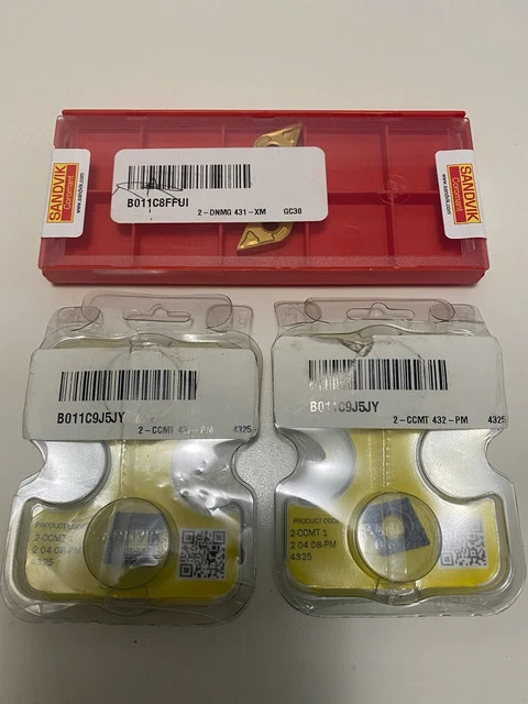 Lot of Sandvik Coromant Inserts 2-ccmt 4 32-pm 4323 2-DNMG 431-XM