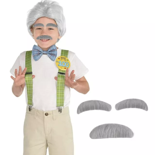 Old Man Moustache and Eyebrows Kits Simulated Eyebrows False Beard for Halloween