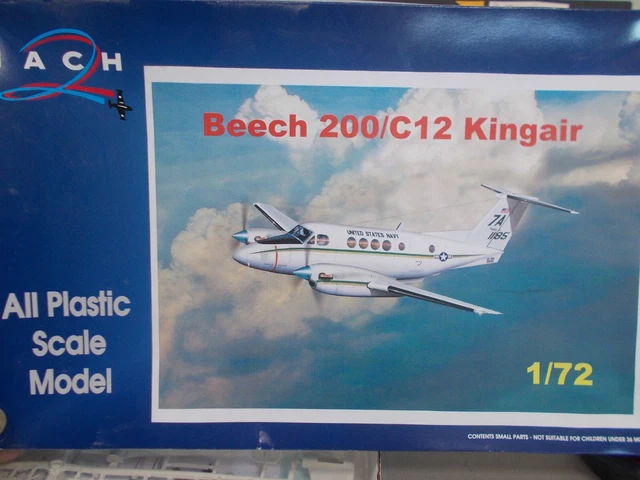 Mach-Beech 200/C12 Kingair-See Below-Kit- Not Sealed~1:72 Scale Mach-Beech 200/C12 Kingair-See Below-Kit- Not Sealed~1:72 Scale