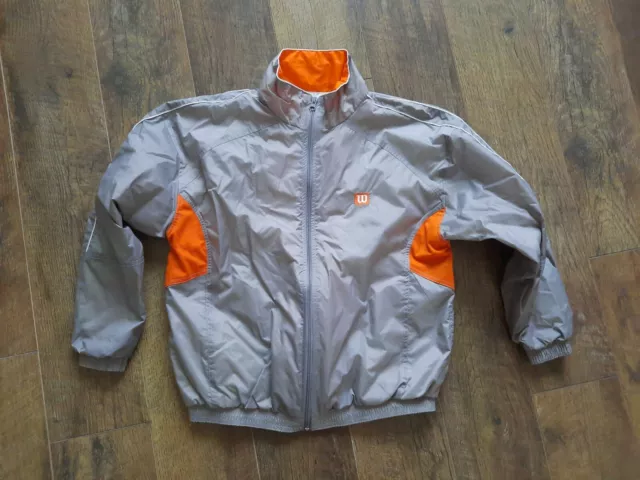 Wilson Active Kids' Size L (14/16) Nylon Jacket Outerwear Windbreaker Coat Gray