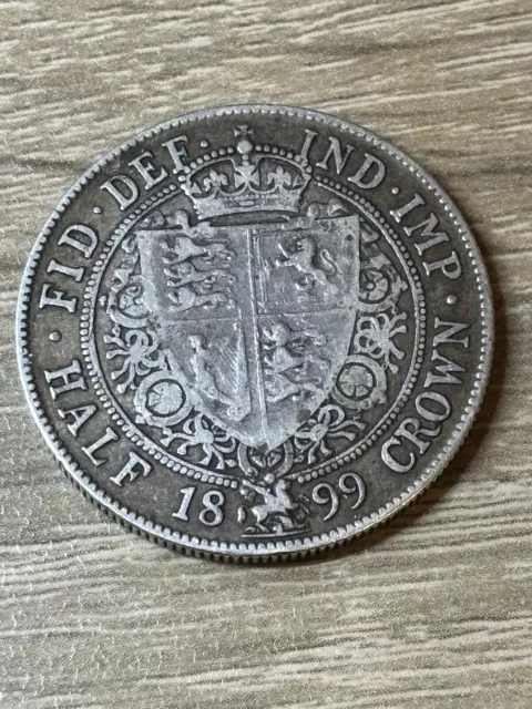 Victoria, Halfcrown, 1899, 0.925 Silver, Decent Grade