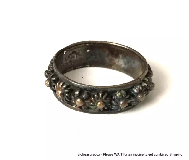 Vtg Ring MARKED TAXCO MEXICO 925 STERLING SILVER Size 6 Band Jewelry lot y