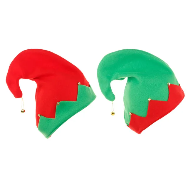 Cappello elfo di Natale con campana di flanella festa copricapo festa ornamenti festa Regno Unito