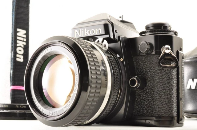 NEAR MINT] NIKON FE Black 35mm SLR Film Camera / Nikkor-S.C 50mm f
