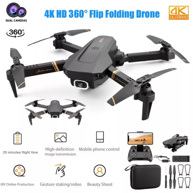 4DRC V4 Selfie Drone WIFI 4K HD Camera Live Video Portable Foldable Quadcopter