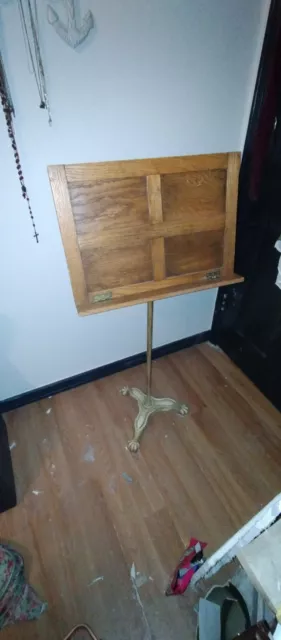 Early 1900s Antique Hamilton Iron Base Music Stand Early 1900s Antique Hamilton Iron Base Music Stand