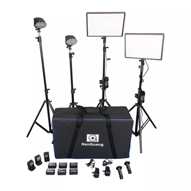 NanGuang LED Light Luxpad43 4-Head Photo and Video Lighting Kit - NGLUXPAD43/4K