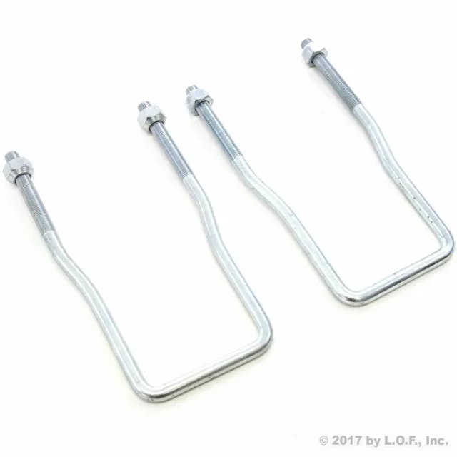 2) U-Bolt Spare Tire Carrier Holder Brackets Side Mount 4 or 5 Lug Zinc Plated