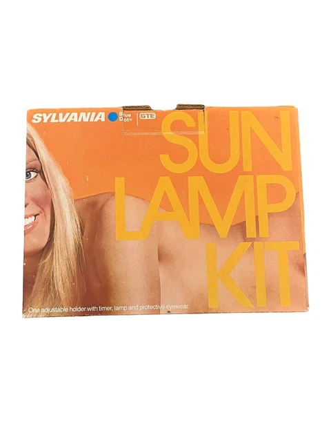 Kit de lámpara de sol Sylvania 1980 vintage ¡funciona completamente! Sin gafas.