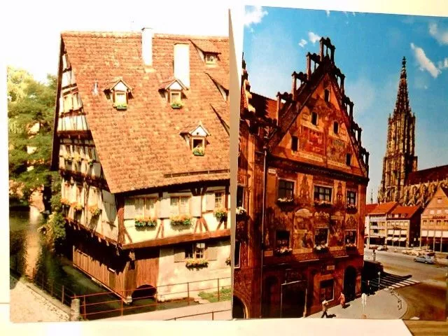 Ulm / Donau. 2 x Alte Ansichtskarte / Postkarte farbig, ungel. ca 60 / 70ger Jah