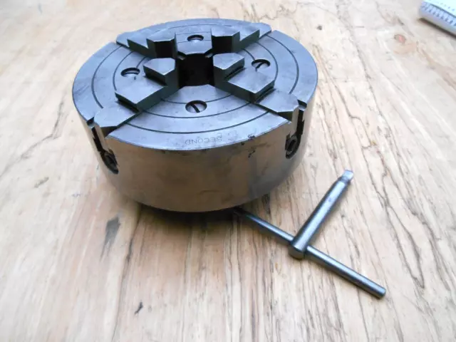 Cushman 6" ,4 Jaw Lathe Chuck , 6140 , 1-1/2" - 8  Tpi