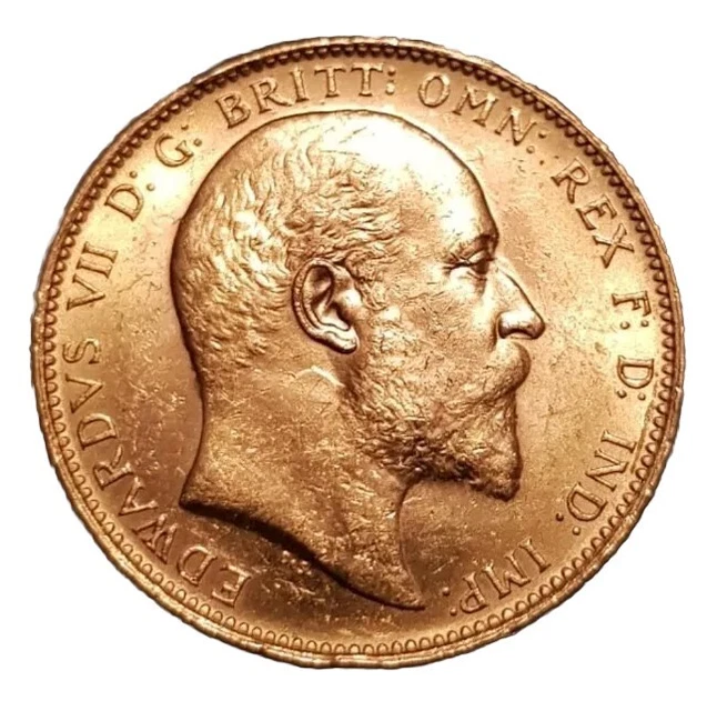 1903 King Edward VII M Melbourne Full Gold 22 K Sovereign Coin