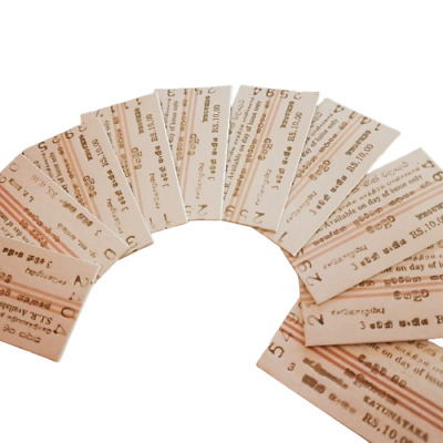 Ceylon Railway Train Tickets Different 10  Collectors Old Ticket Collection Used 3
