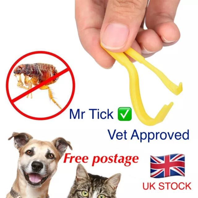Pet Tick Remover Removal Tool Twister 2 Hook set Cat Dog Human Tick Treatment UK