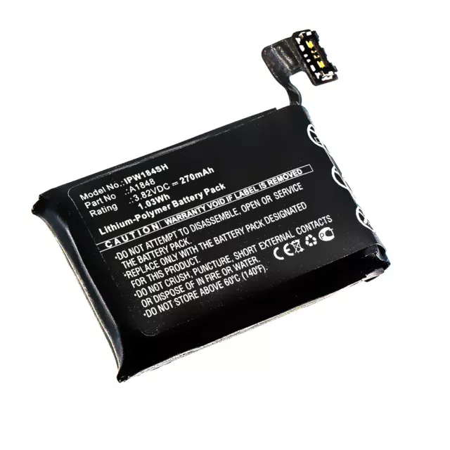 Batterie montre pour Apple MQKU2LL/A MQKV2LL/A MRQE2LL/A GSRF-MQJQ2LL/A 270mAh