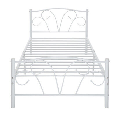New 3FT Single Bed Frame Metal Vintage Victorian Style In White 2