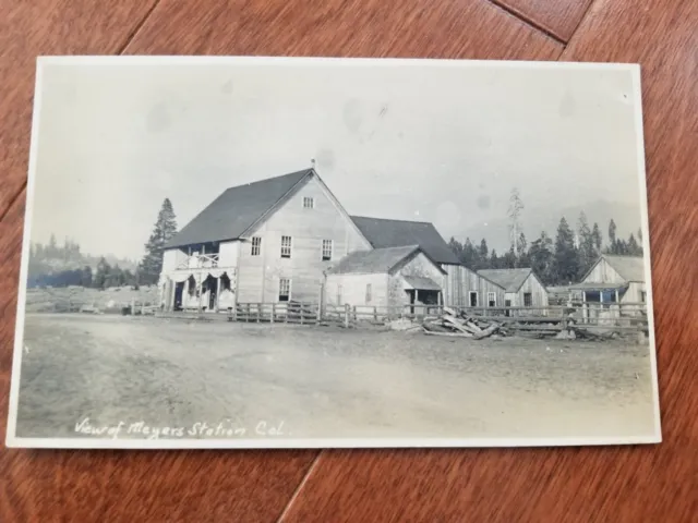 RARE c 1910 Meyers Station California El Dorado County Real Photo Postcard RPPC