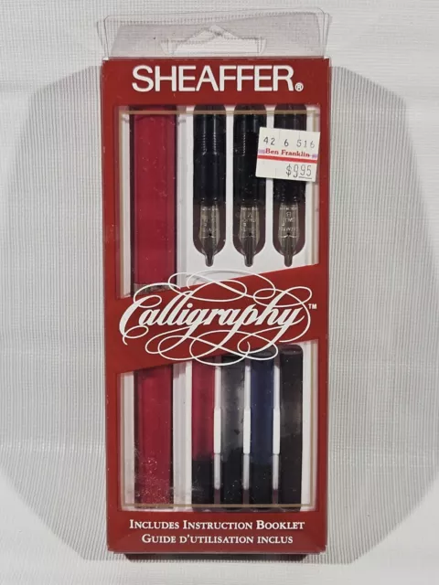 Sheaffer Calligraphy Set In Original Box Complete Pen 3 Nibs Ink NO Instructions